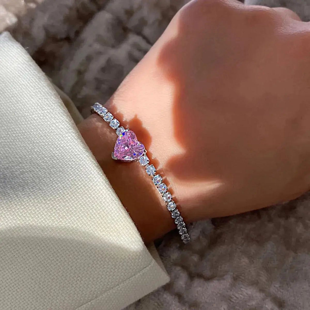 14 Ayar altın kaplama zirkon taşlı [Pembe Taşlı Pandora Bileklik] (Kopya)
