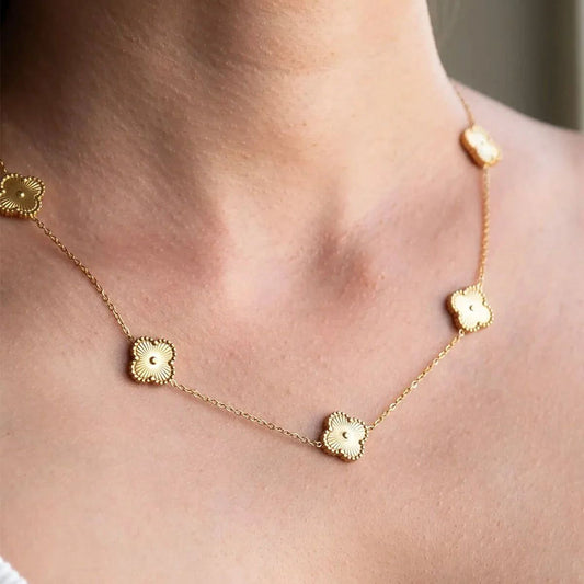 Yonca Kolye [14 Ayar Altın Kaplama]