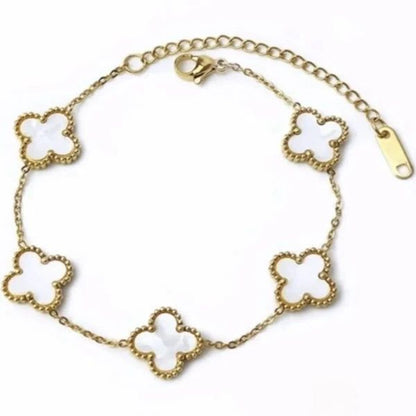 Yonca Bileklik[14Ayar Altın Kaplama Beyaz]