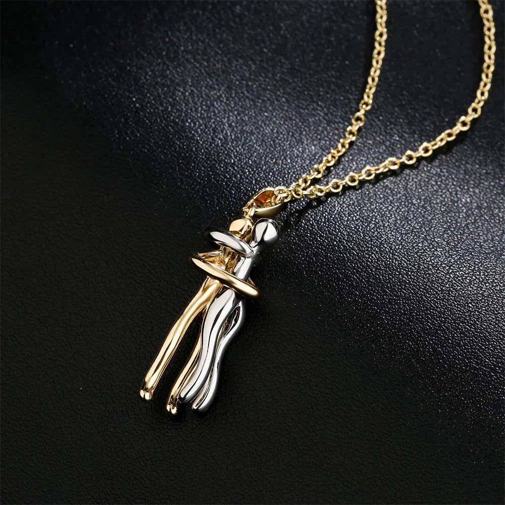 14 Ayar Altın Kaplama Sarılan Çift Kolye