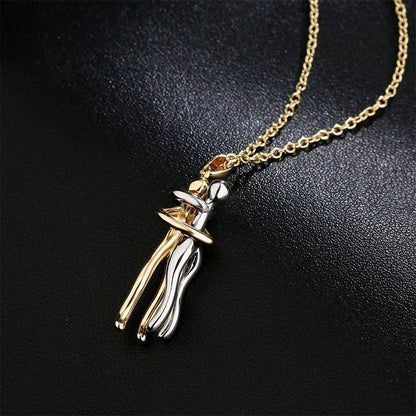 14 Ayar Altın Kaplama Sarılan Çift Kolye