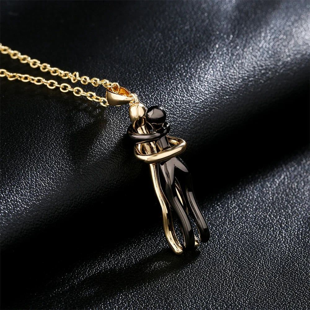 14 Ayar Altın Kaplama Sarılan Çift Kolye