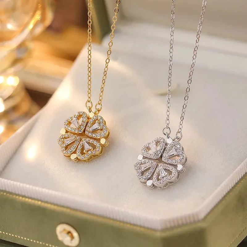 14 AYAR ALTIN KAPLAMA AÇILIR YONCA KOLYE +SÜPRİZ AŞK KUTUSU