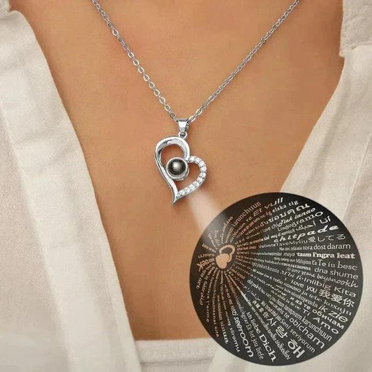 14 Ayar Altın Kaplama 100 Dilde Seni Çok Seviyorum Kolyesi