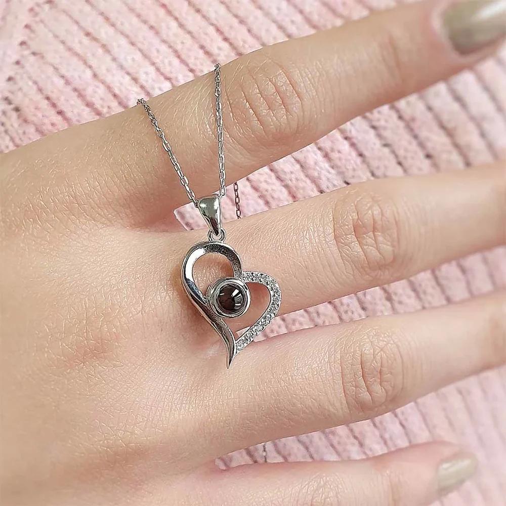 14 Ayar Altın Kaplama 100 Dilde Seni Çok Seviyorum Kolyesi