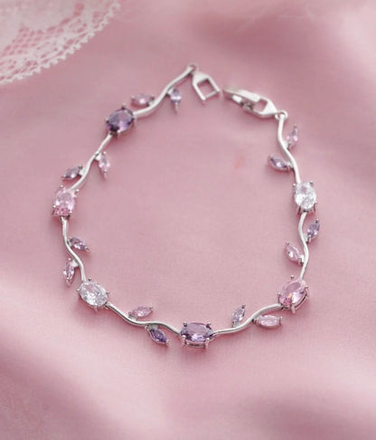 14 Ayar Altın Kaplama TULİP BRACELET ZİRKON TAŞLI Bileklik